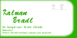 kalman bradl business card